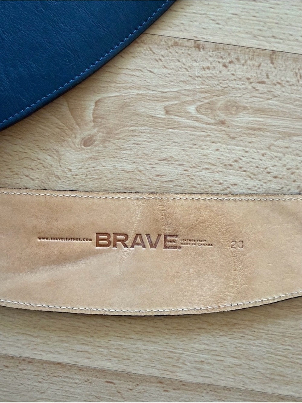 Brave Structured Wide Leather Waist Belt – Deep Navy | Made in Canada - Picture 7 of 10